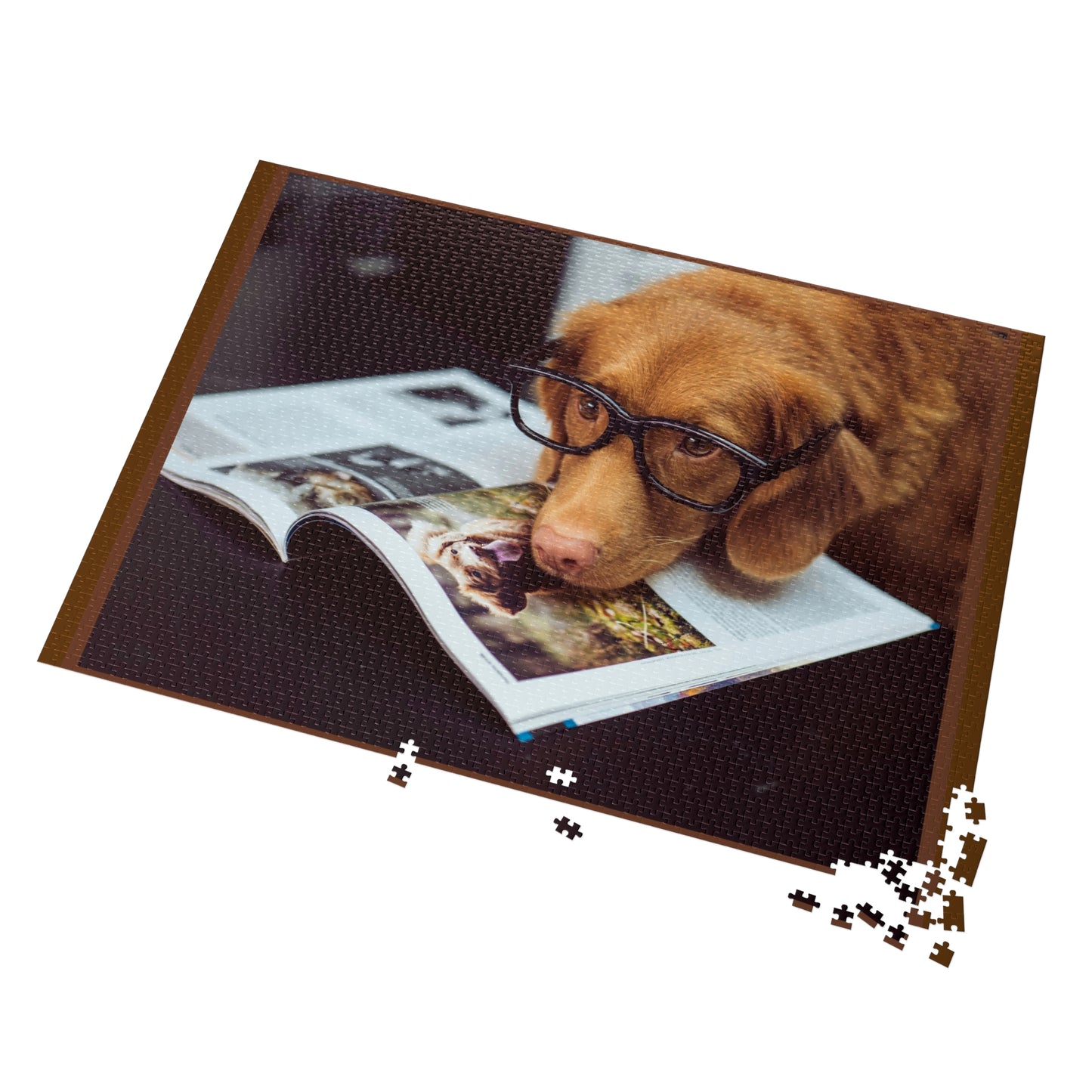 Retriever with Glasses Jigsaw Puzzle - Fun for All Ages!