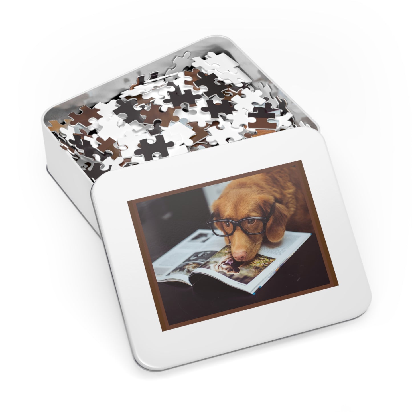 Retriever with Glasses Jigsaw Puzzle - Fun for All Ages!