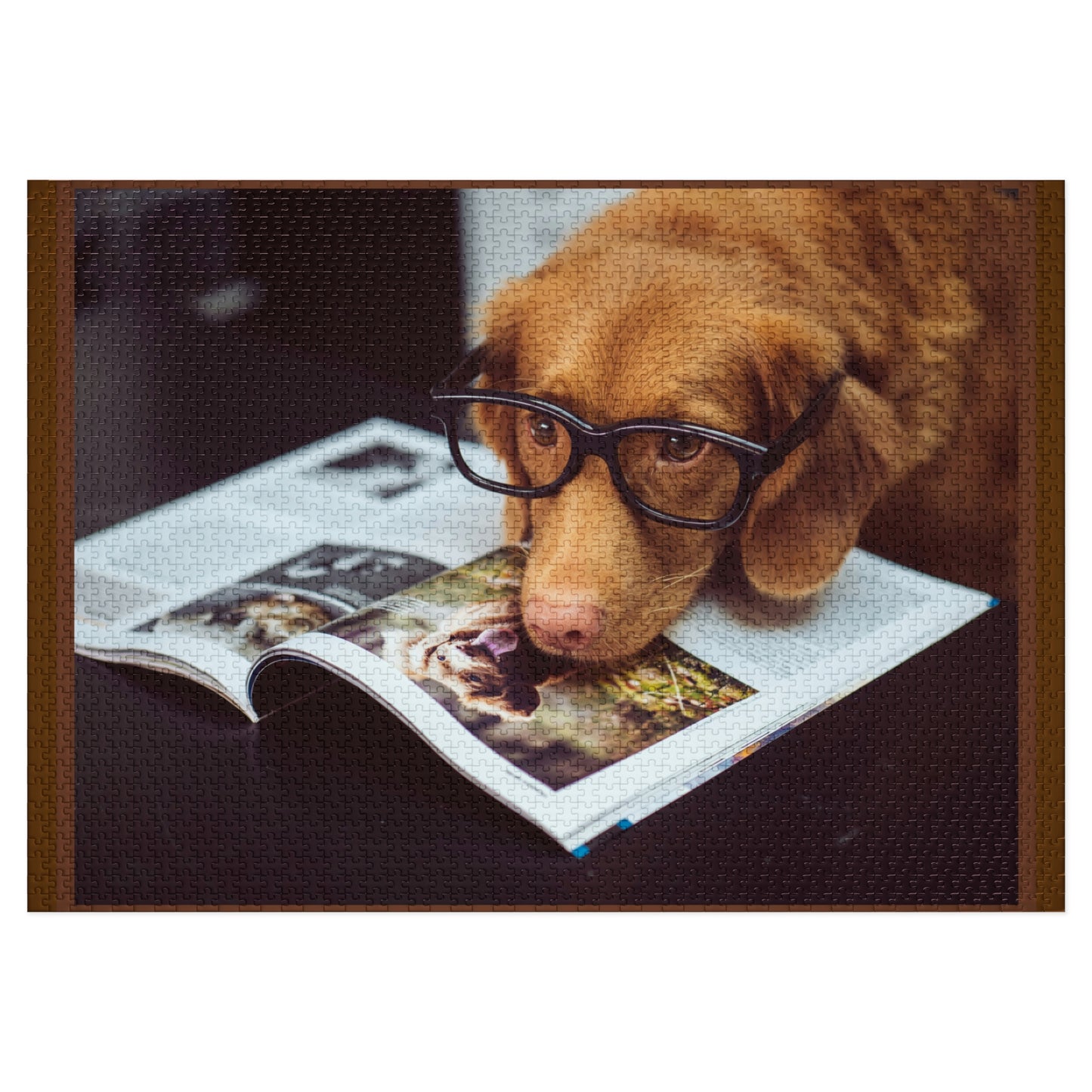 Retriever with Glasses Jigsaw Puzzle - Fun for All Ages!