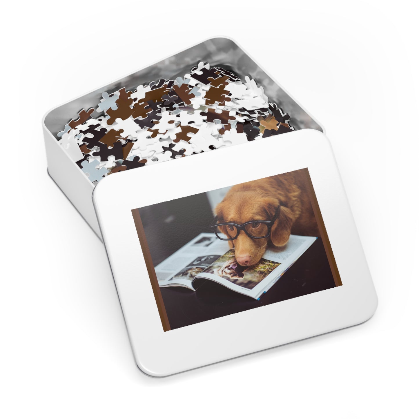 Retriever with Glasses Jigsaw Puzzle - Fun for All Ages!