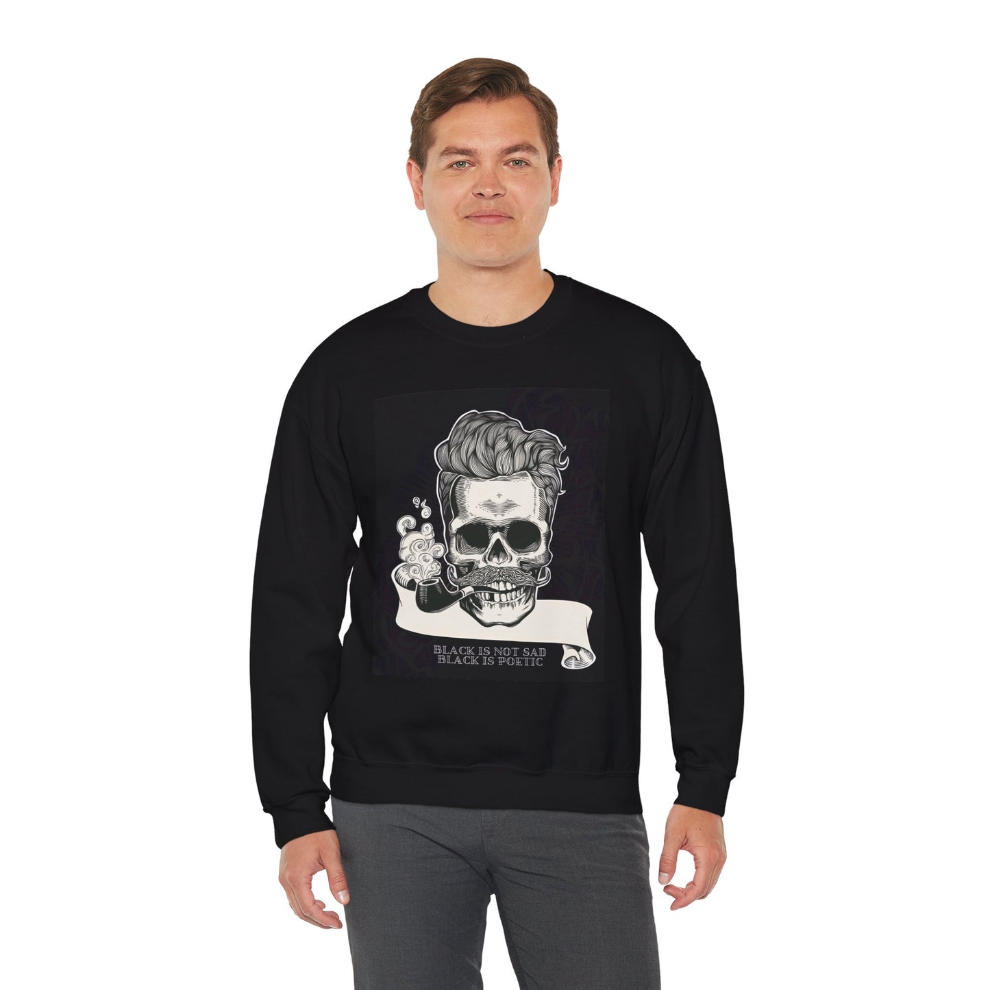 Black Is Poetic-Skull Sweatshirt – Bold, Edgy, and Unapologetically Stylish